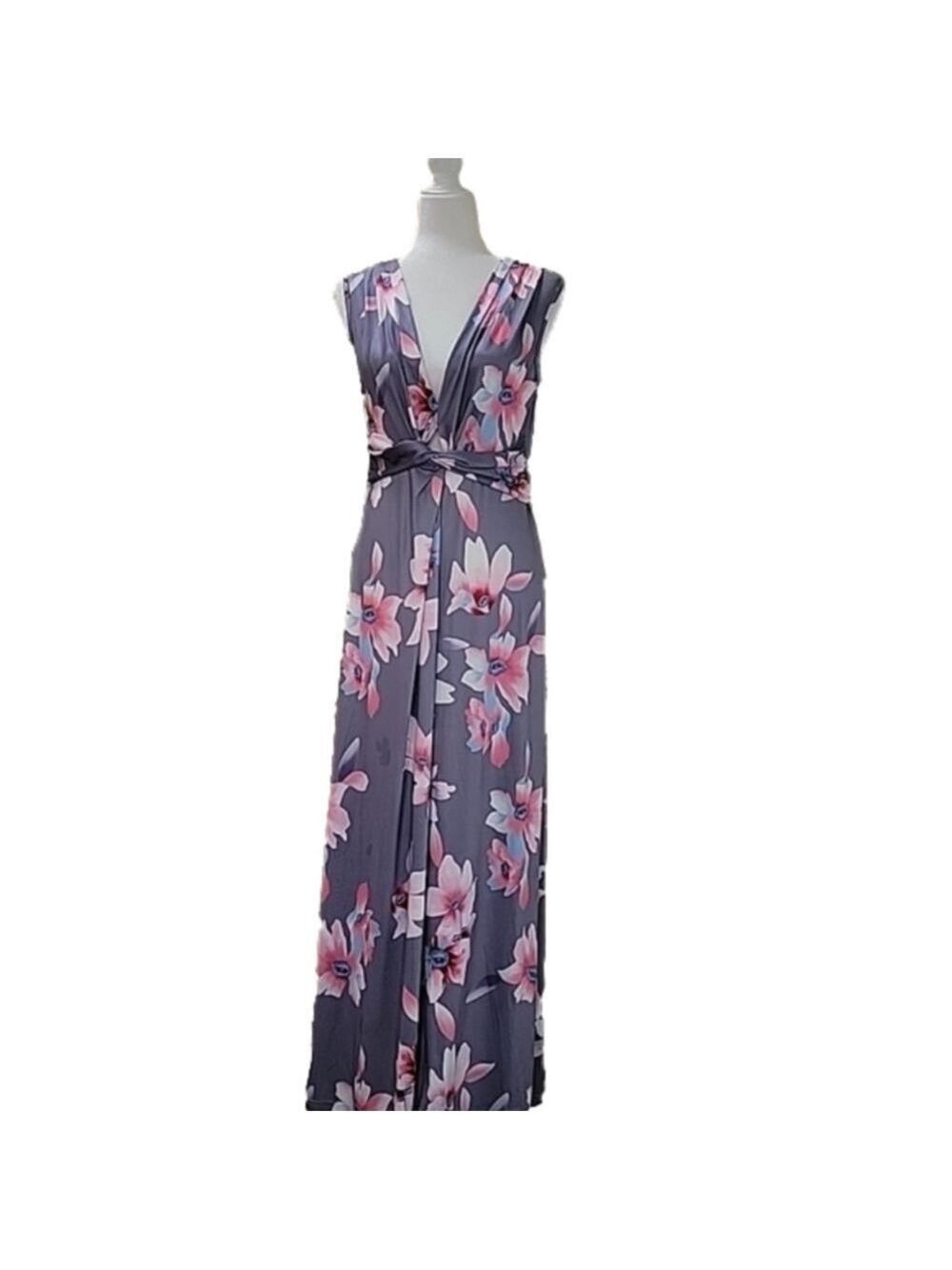 OrderPlus Sleeveless Floral Maxi Dress Size Small NWT